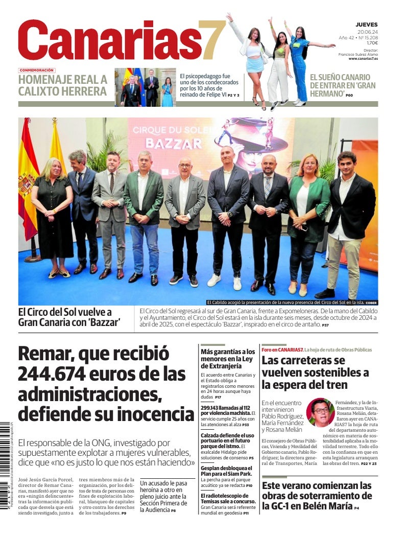 Portada Canarias7 20-06-2024