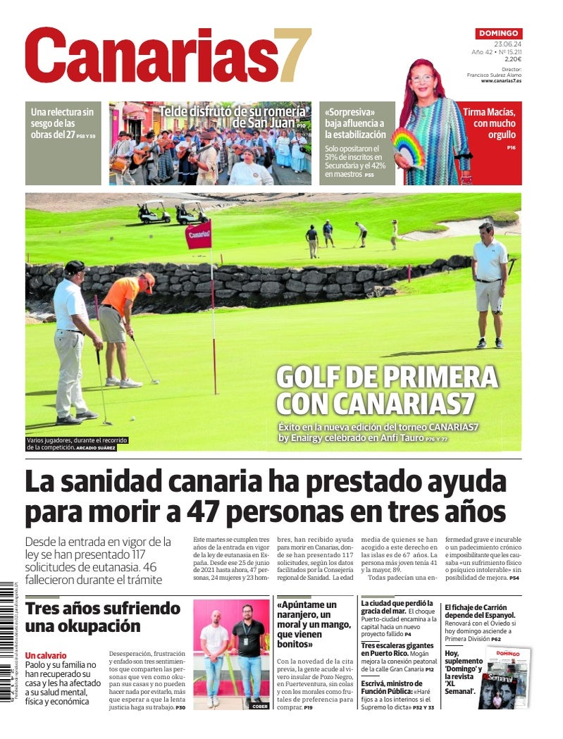 Portada Canarias7 23-06-2024