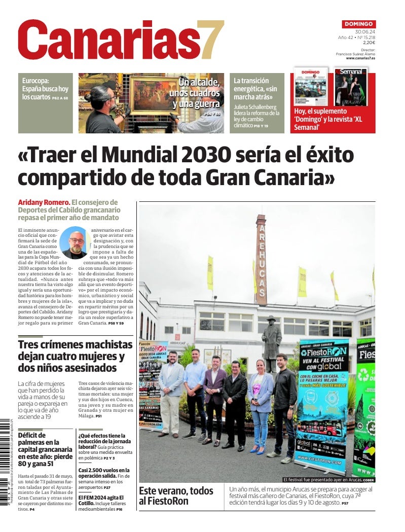 Portada Canarias7 30-06-2024