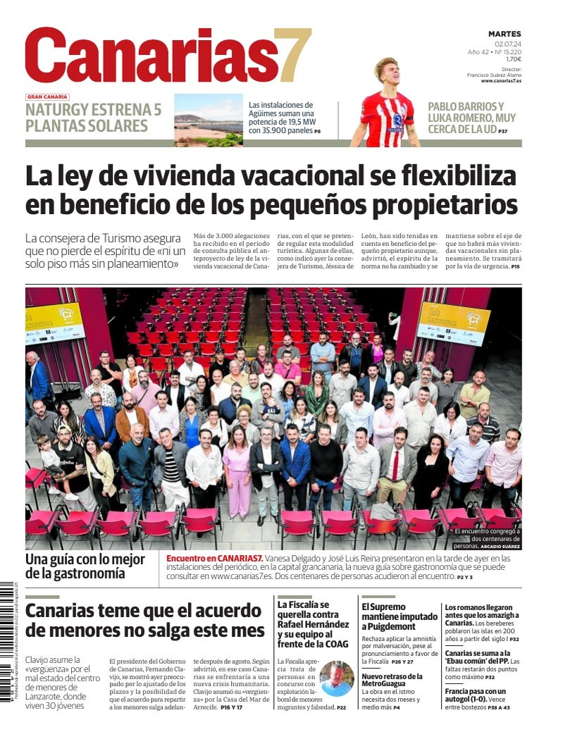 Portada Canarias7 02-07-2024