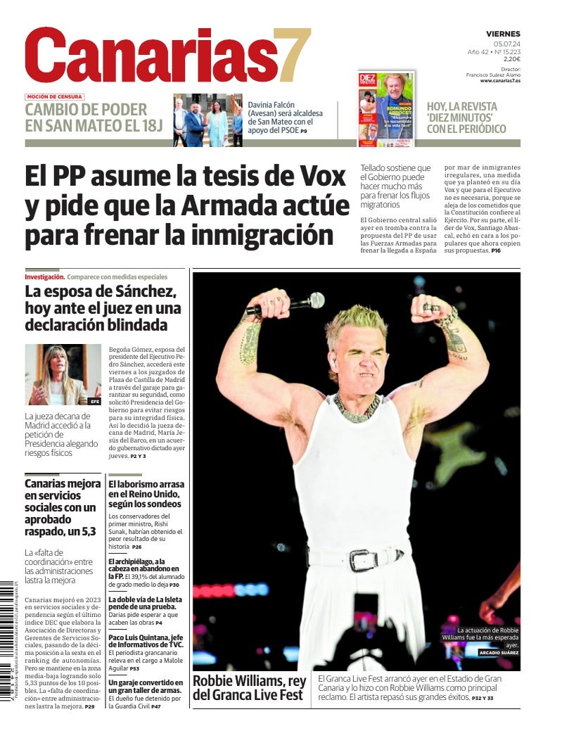 Portada Canarias7 05-07-2024