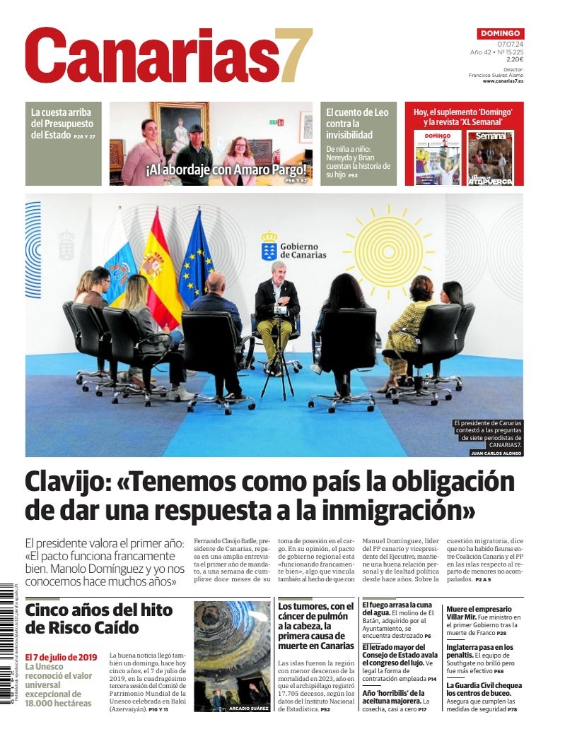 Portada Canarias7 07-07-2024