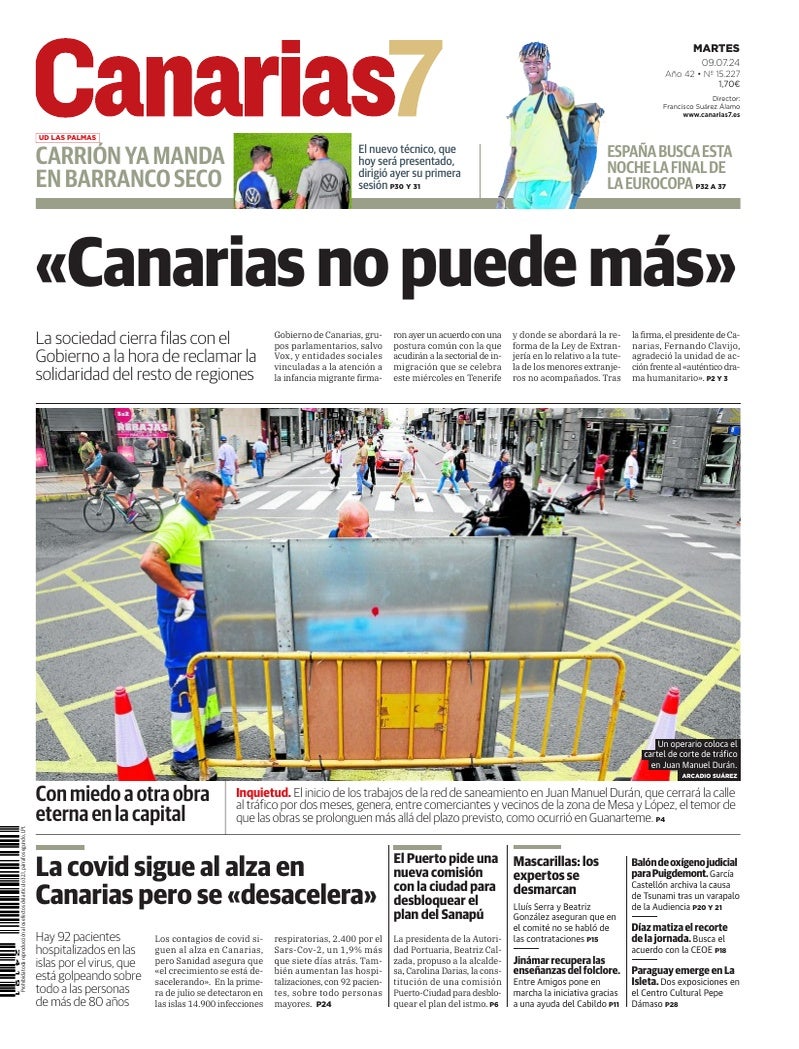 Portada Canarias7 09-07-2024