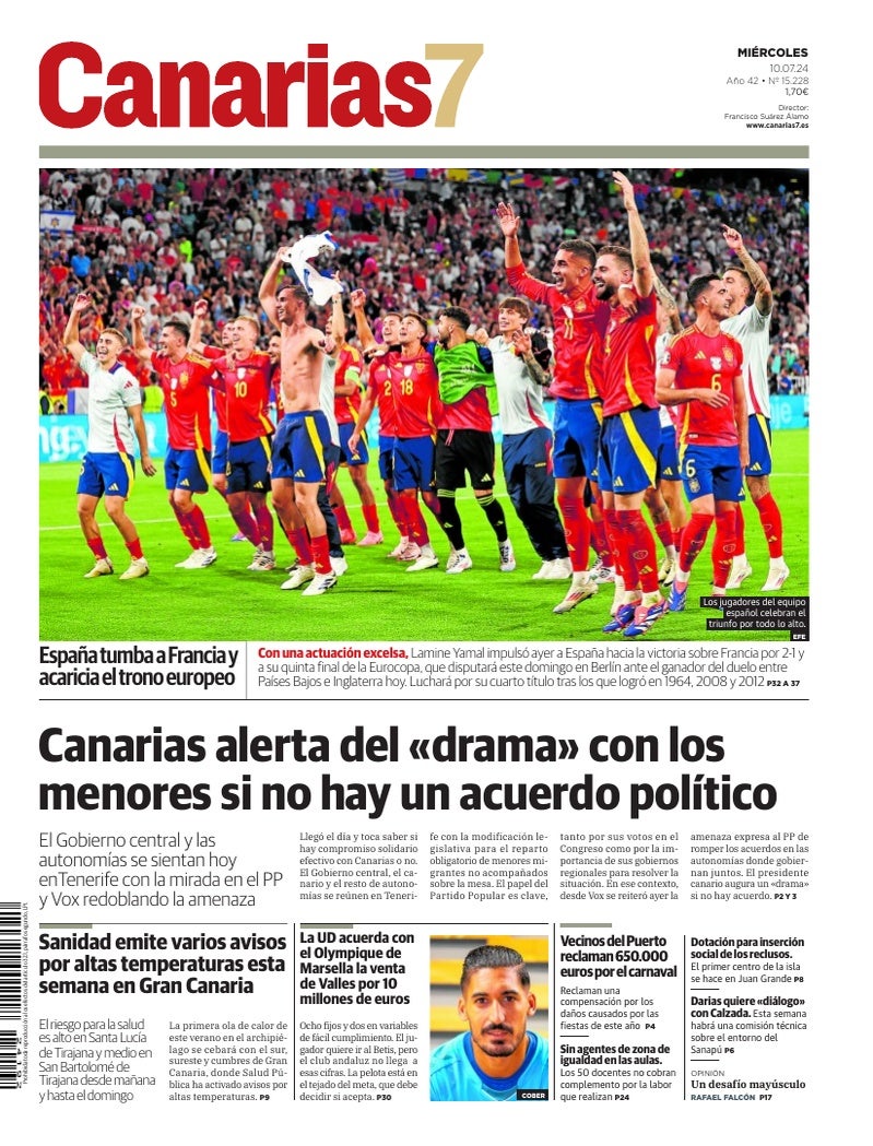 Portada Canarias7 10-07-2024