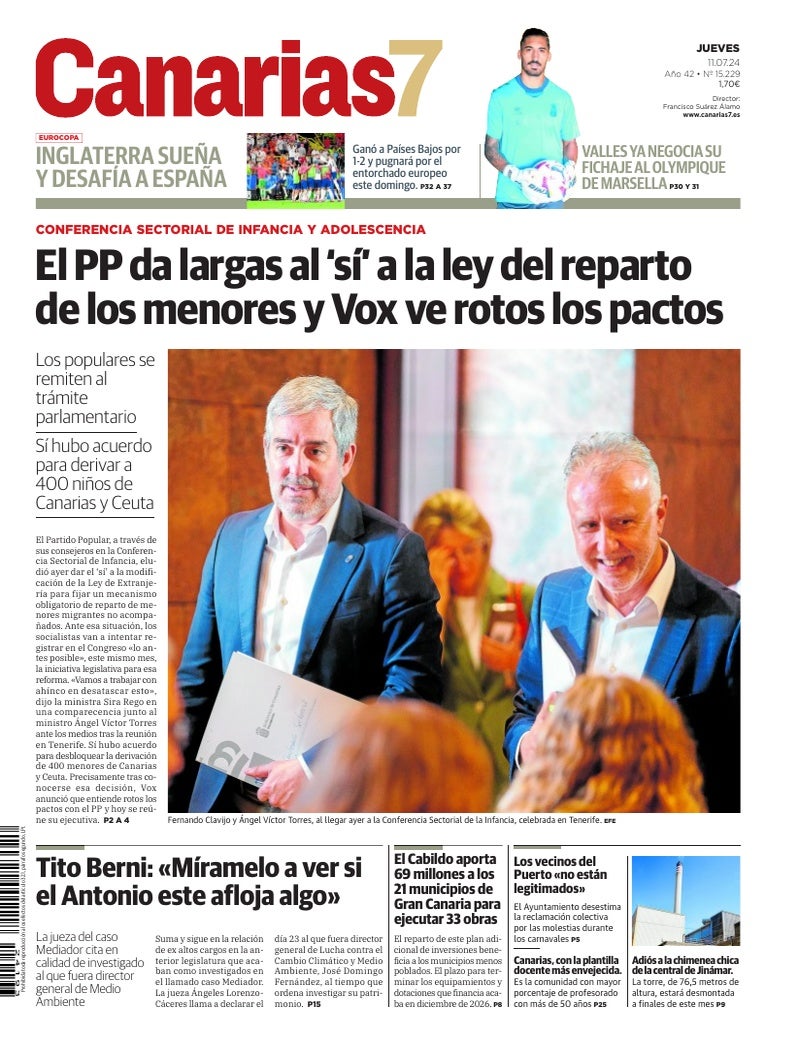Portada Canarias7 11-07-2024