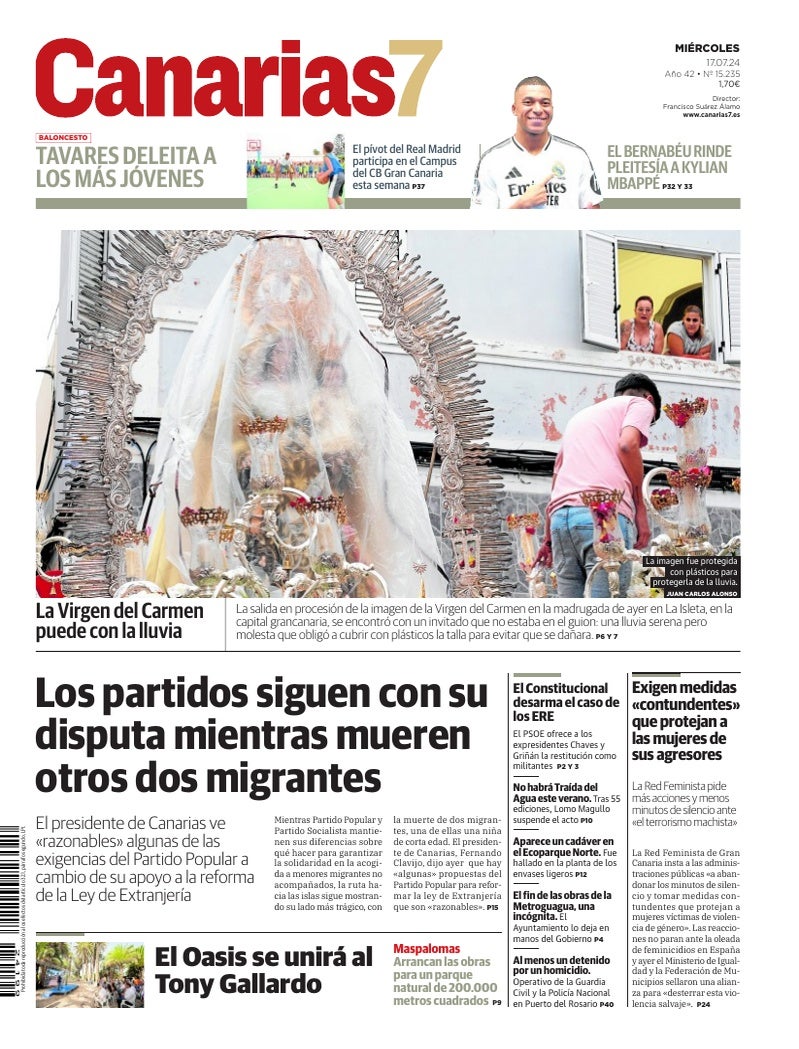Portada Canarias7 17-07-2024