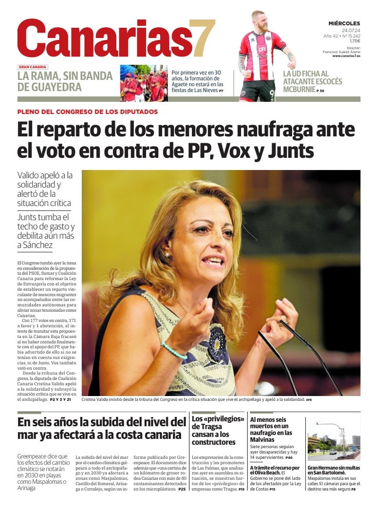 Portada Canarias7 24-07-2024