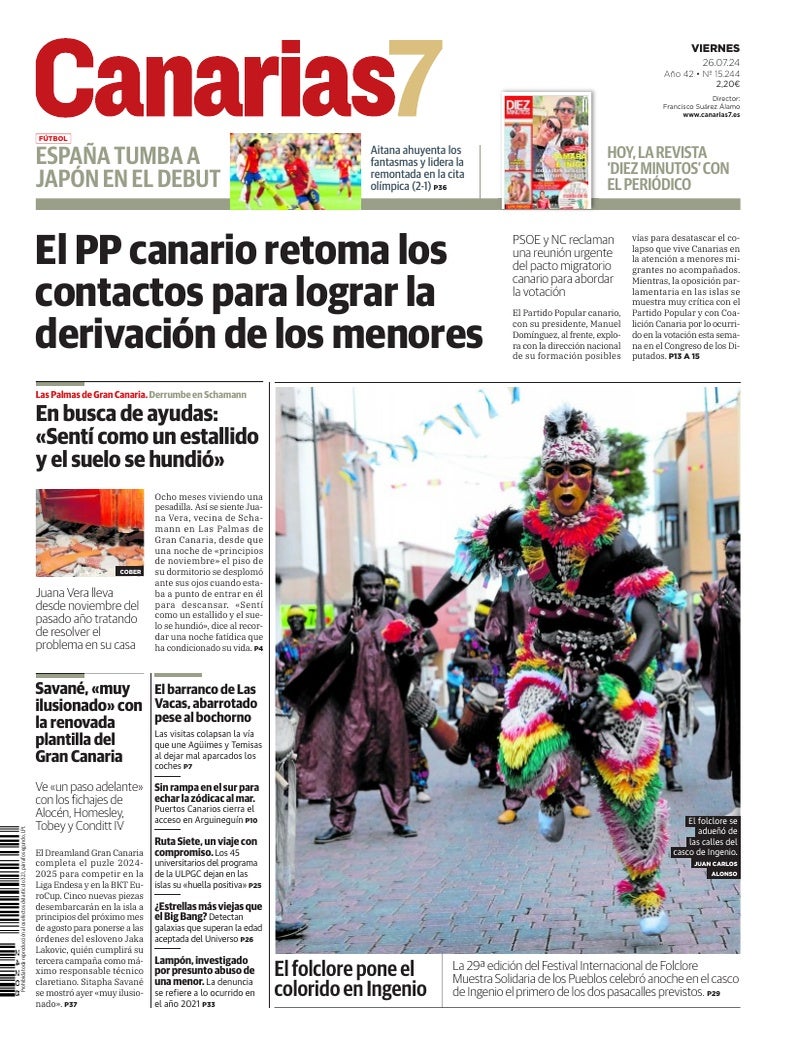 Portada Canarias7 26-07-2024
