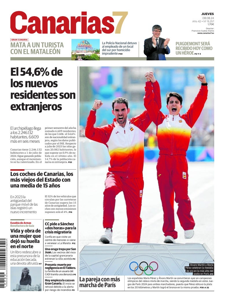 Portada Canarias7 08-08-2024