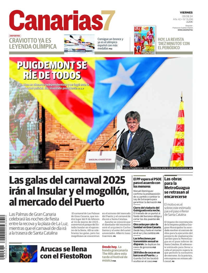 Portada Canarias7 09-08-2024