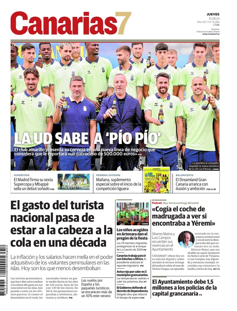 Portada Canarias7 15-08-2024