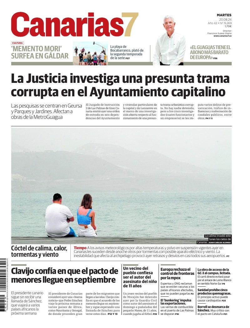 Portada Canarias7 20-08-2024