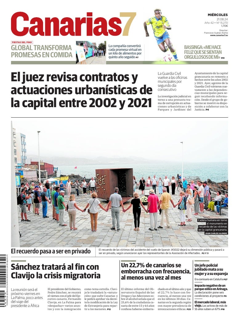 Portada Canarias7 21-08-2024