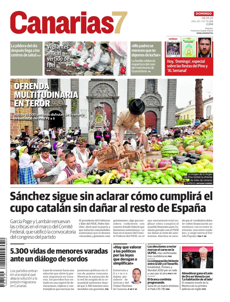 Portada Canarias7 08-09-2024