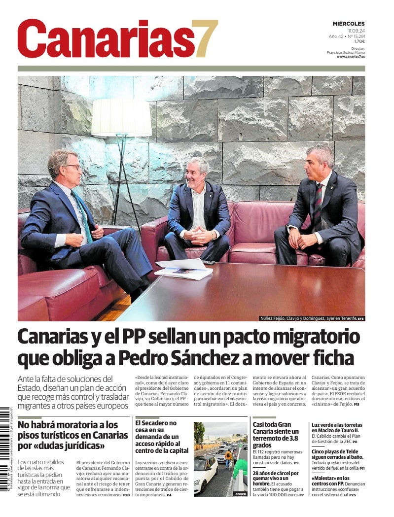 Portada Canarias7 11-09-2024