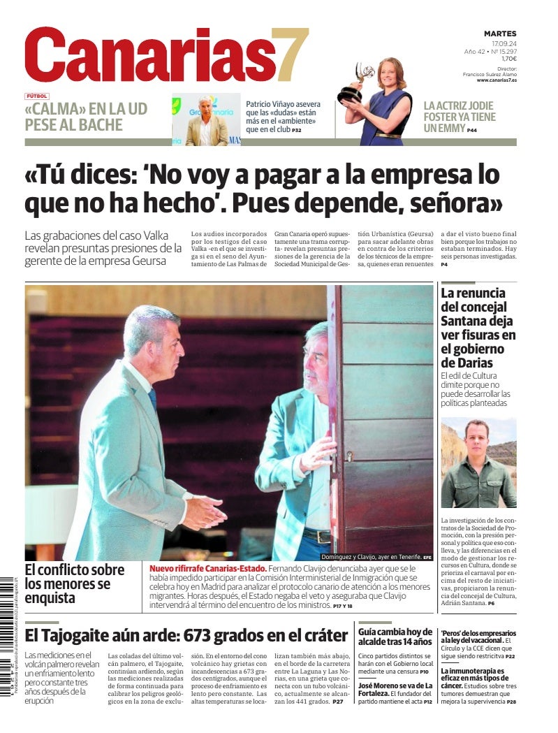 Portada Canarias7 17-09-2024