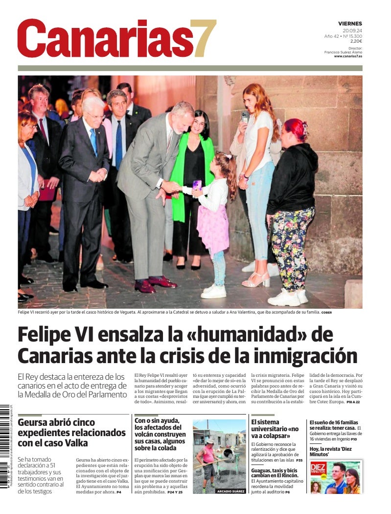 Portada Canarias7 20-09-2024