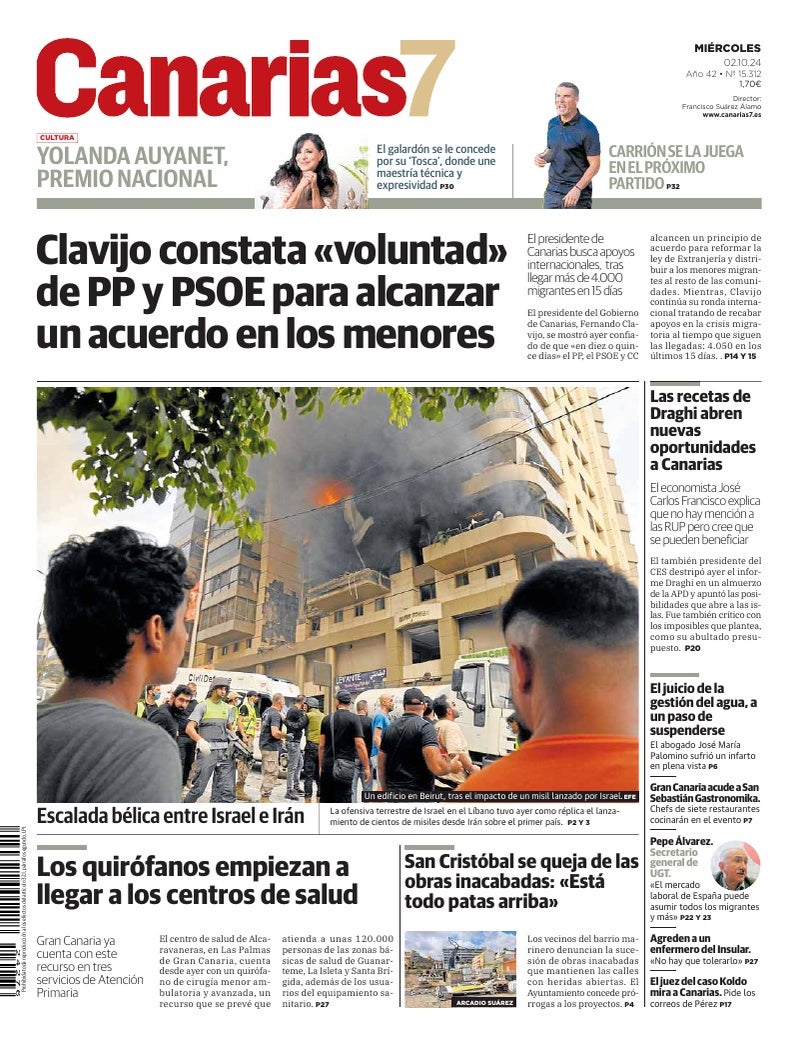 Portada Canarias7 02-10-2024