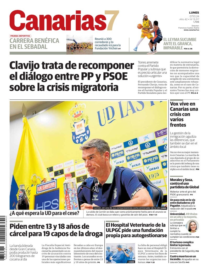 Portada Canarias7 07-10-2024