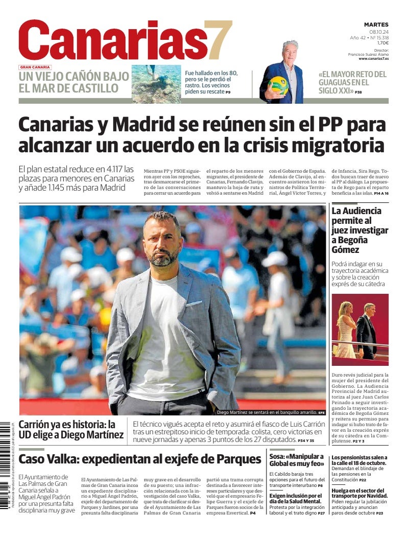 Portada Canarias7 08-10-2024