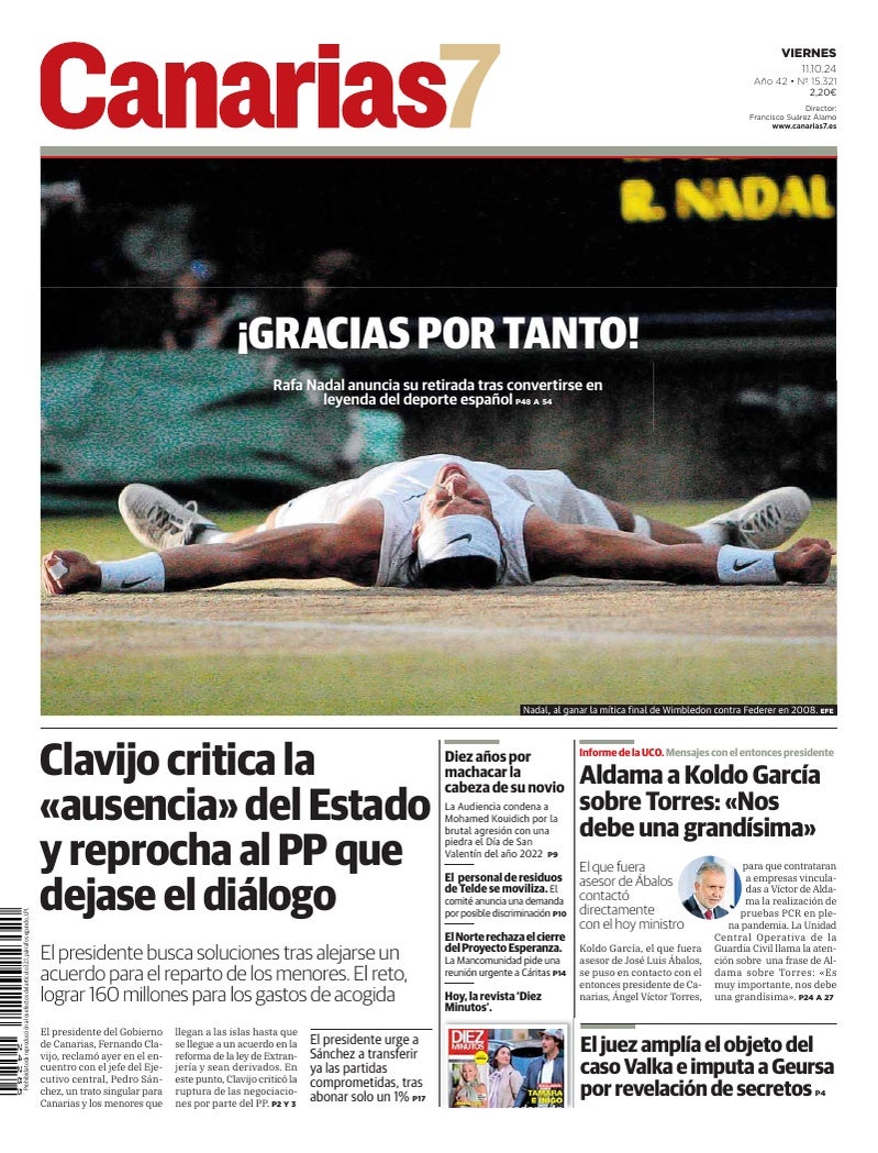 Portada Canarias7 11-10-2024