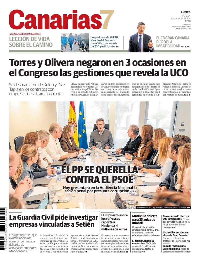 Portada Canarias7 14-10-2024