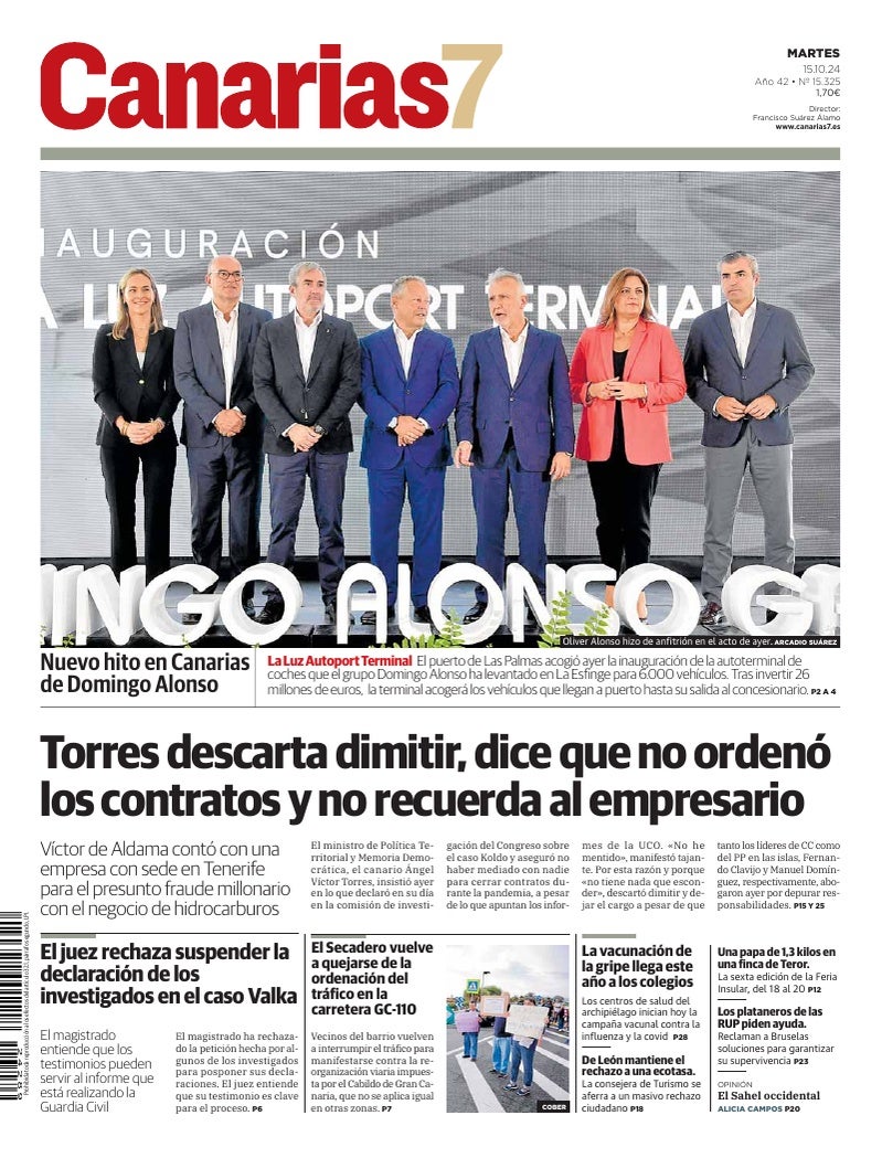 Portada Canarias7 15-10-2024