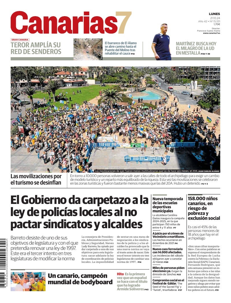 Portada Canarias7 21-10-2024