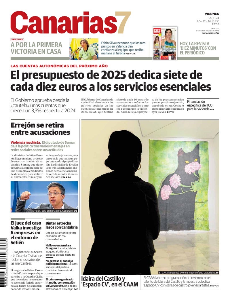 Portada Canarias7 25-10-2024