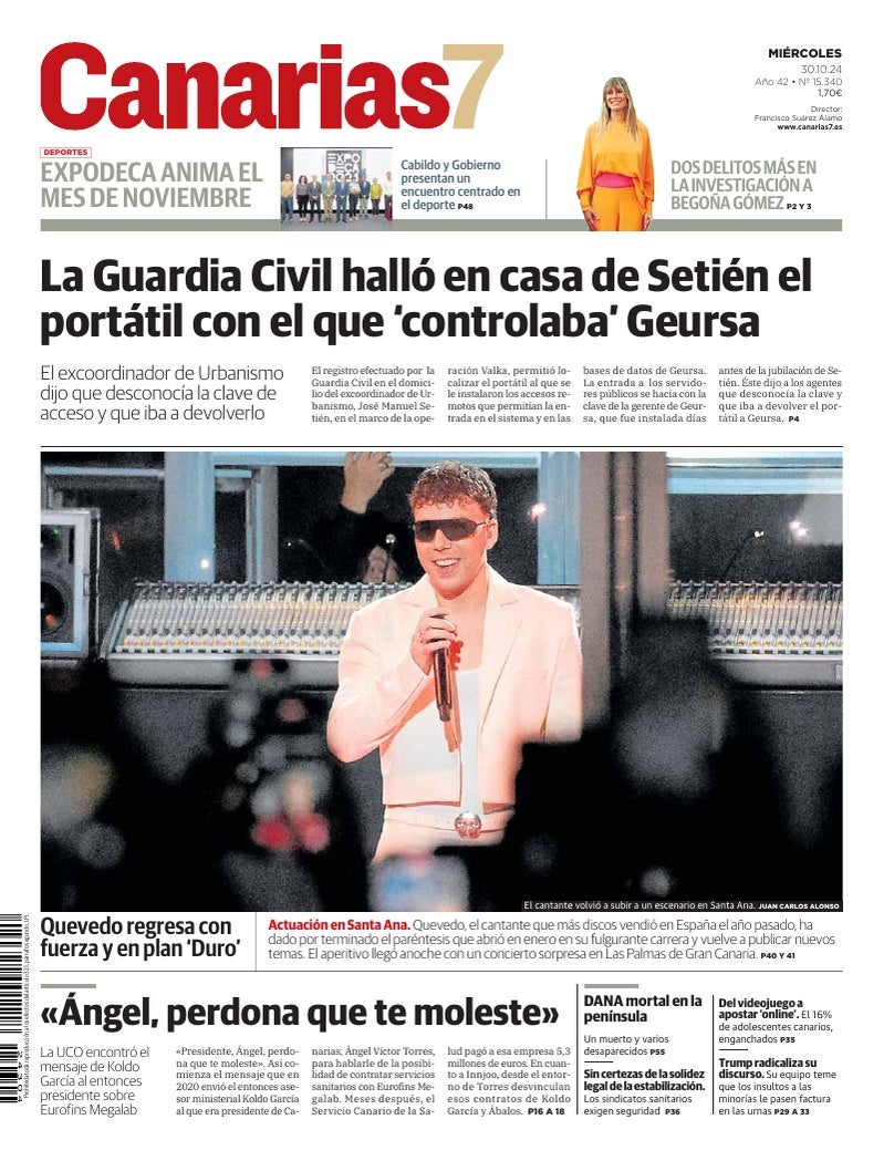Portada Canarias7 30-10-2024