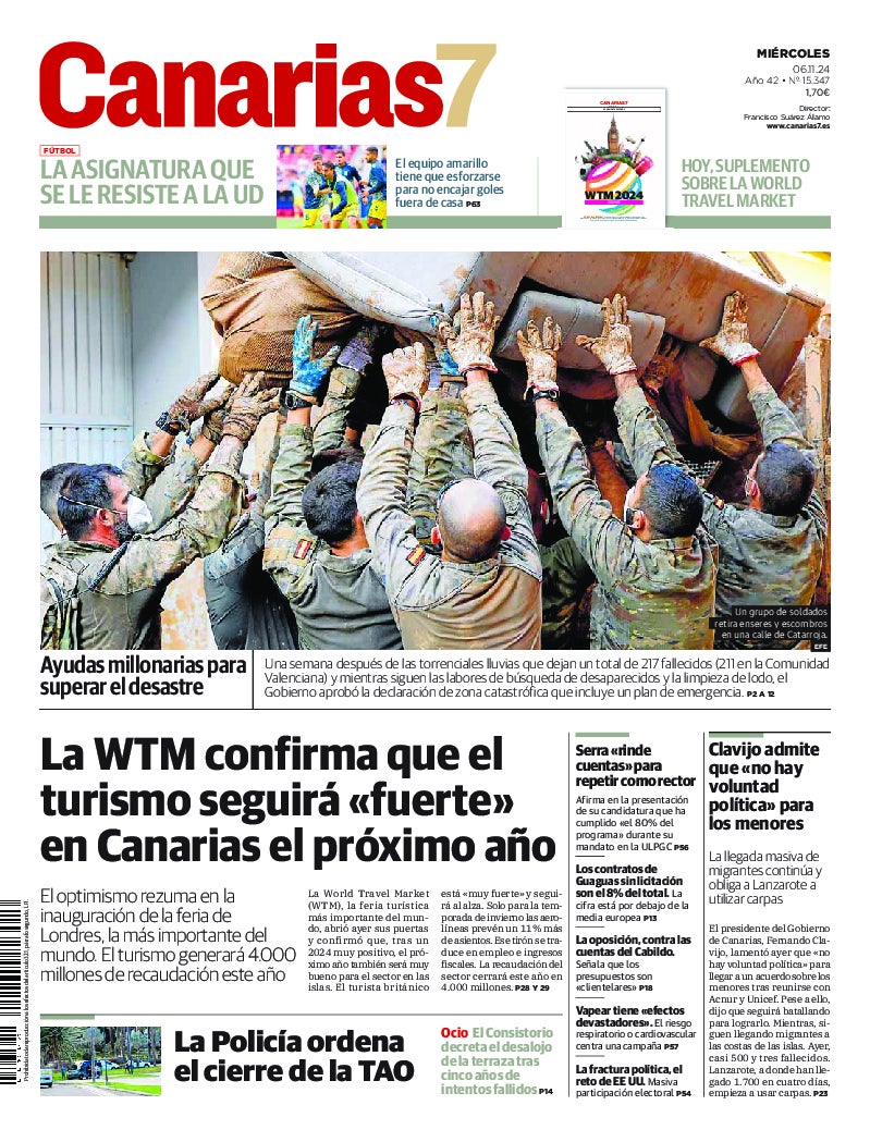 Portada Canarias7 06-11-2024