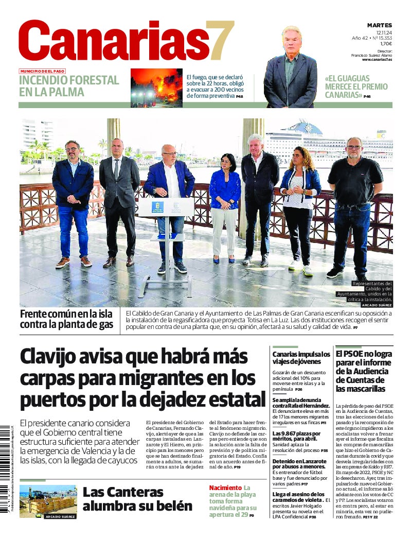 Portada Canarias7 12-11-2024