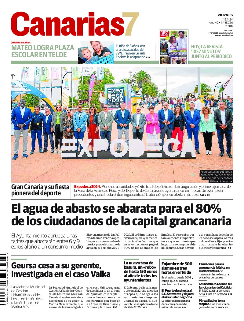 Portada Canarias7 15-11-2024