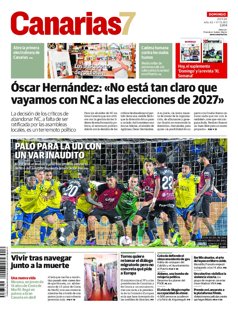 Portada Canarias7 24-11-2024