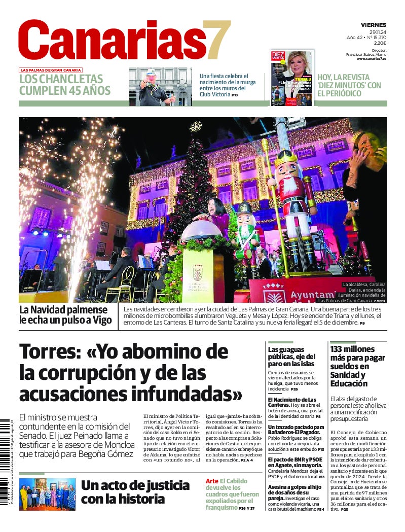 Portada Canarias7 29-11-2024
