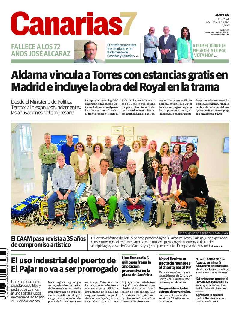 Portada Canarias7 05-12-2024