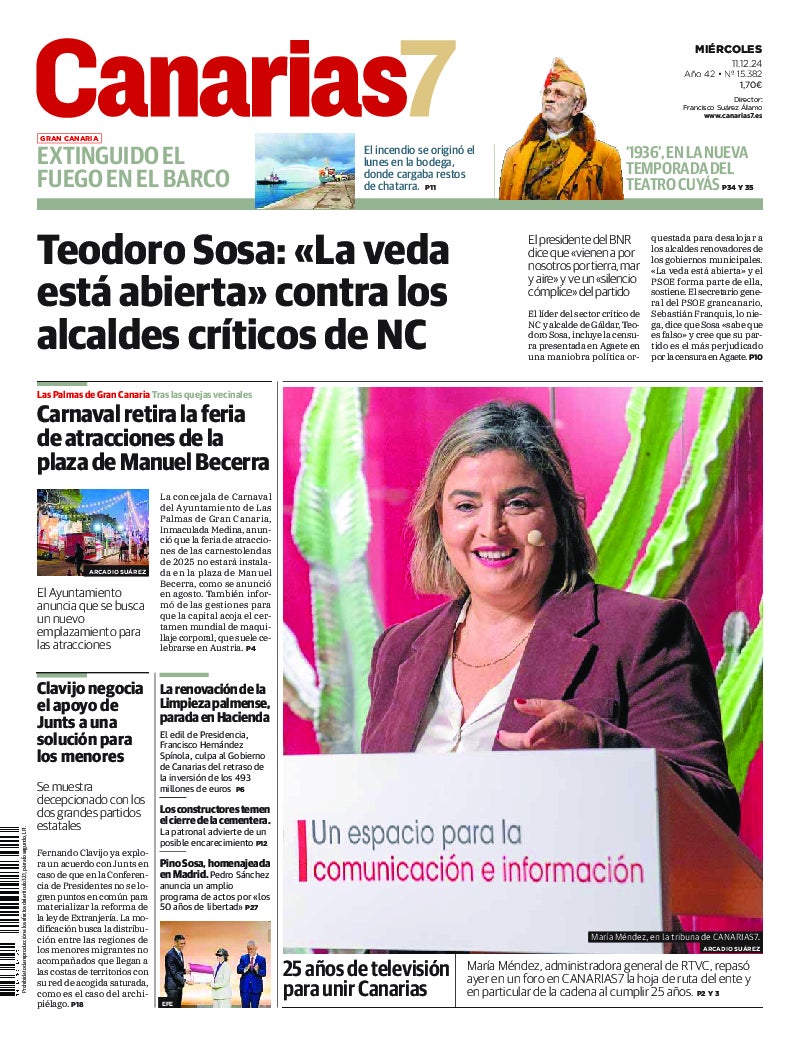 Portada Canarias7 11-12-2024