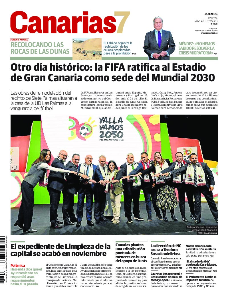 Portada Canarias7 12-12-2024