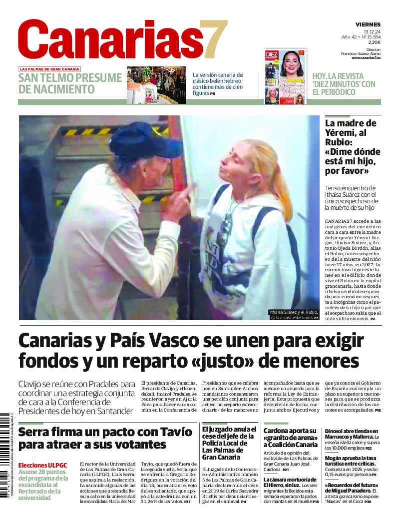 Portada Canarias7 13-12-2024