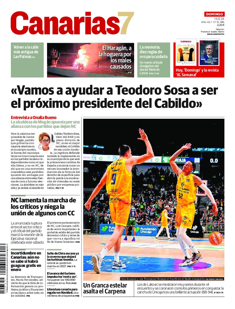 Portada Canarias7 15-12-2024