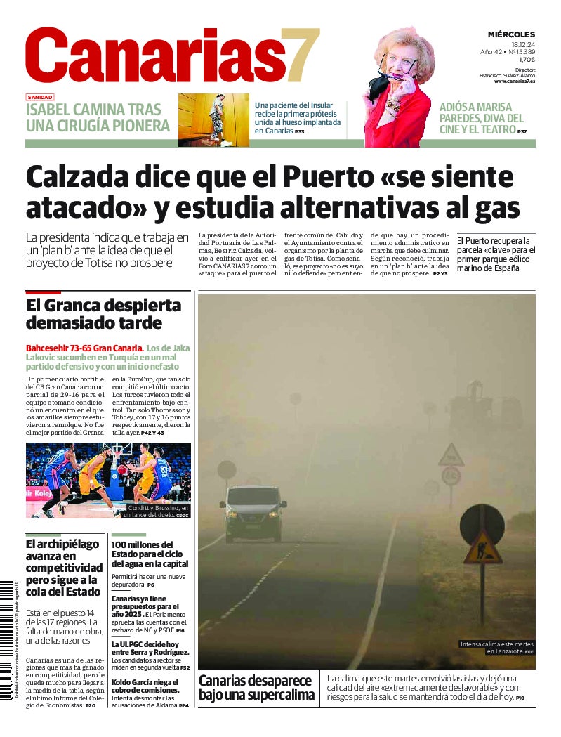 Portada Canarias7 18-12-2024
