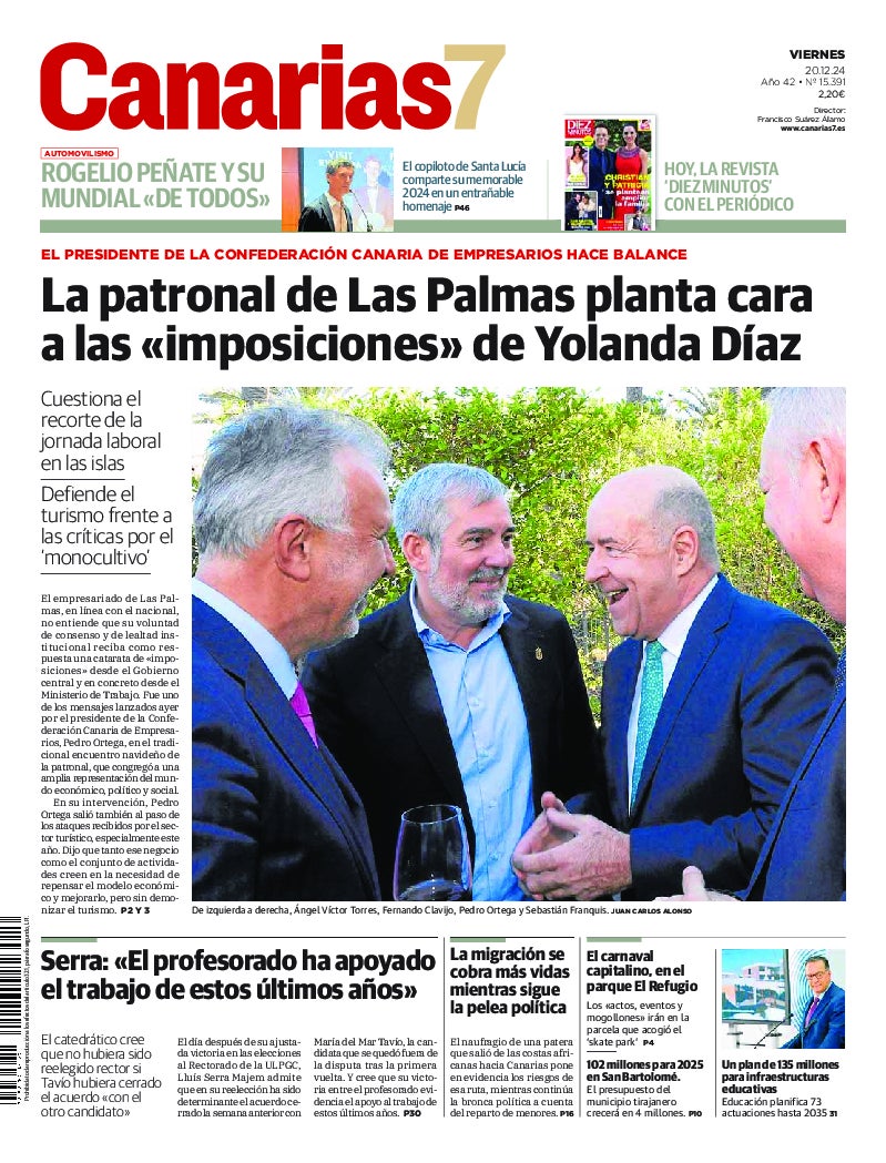 Portada Canarias7 20-12-2024