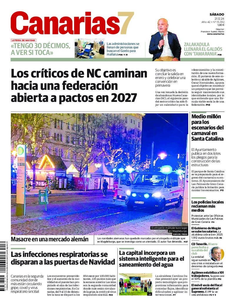 Portada Canarias7 21-12-2024