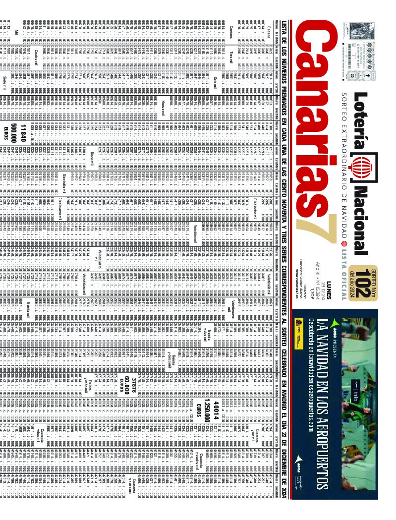 Portada Canarias7 23-12-2024