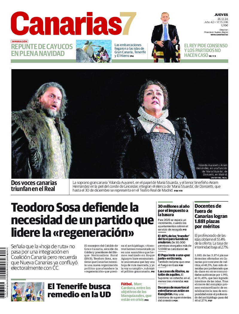 Portada Canarias7 26-12-2024