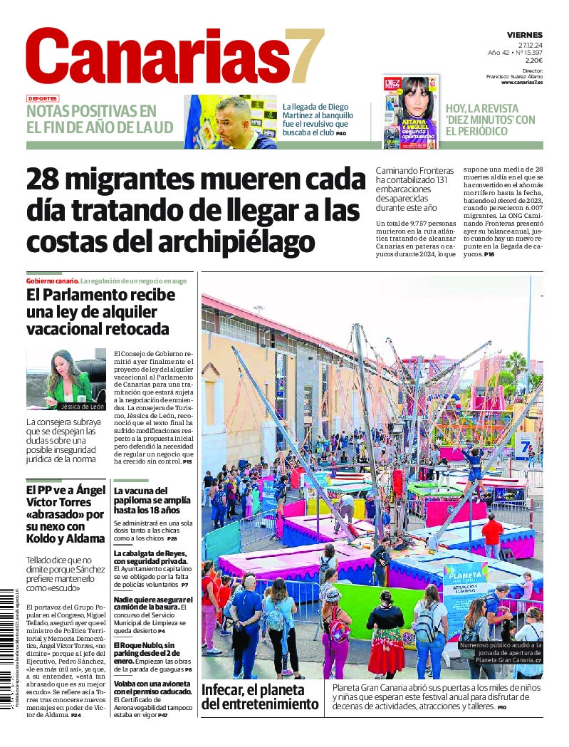 Portada Canarias7 27-12-2024