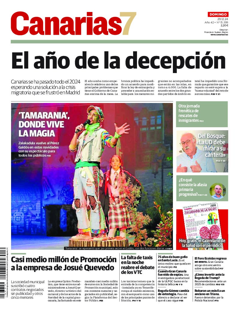 Portada Canarias7 29-12-2024