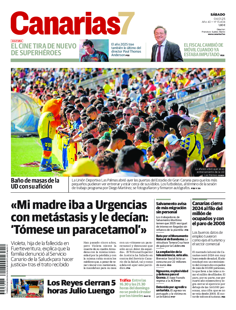 Portada Canarias7 04-01-2025