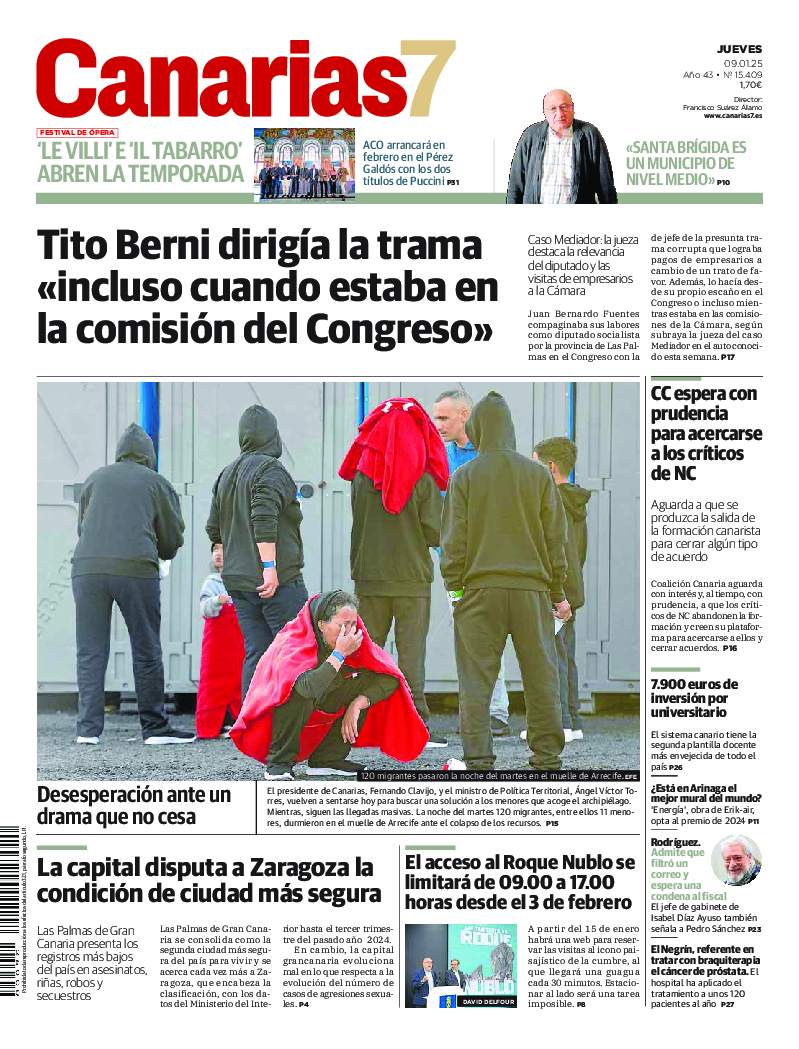 Portada Canarias7 09-01-2025