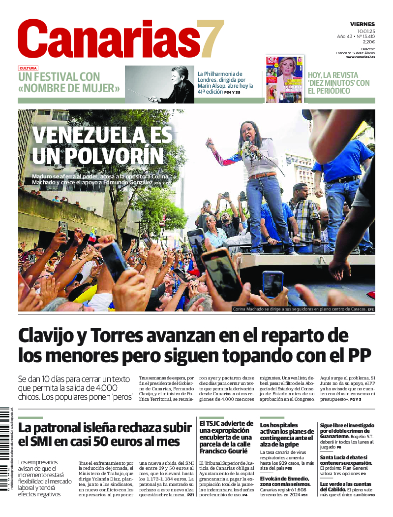 Portada Canarias7 10-01-2025